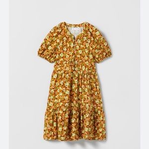 Zara Girls Dress Floral Sz 6